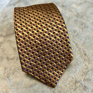 Jos. A. Bank Black & Gold Patterned Tie NWOT 3” Wide 59” Long